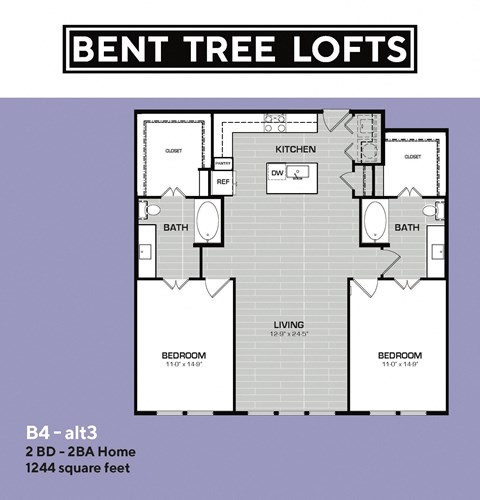 B4 Alt 3 Floorplan Bent Tree Lofts